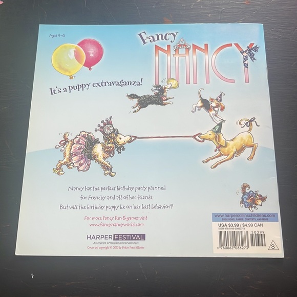 Fancy Nancy Puppy Party kids book - Picture 3 of 17